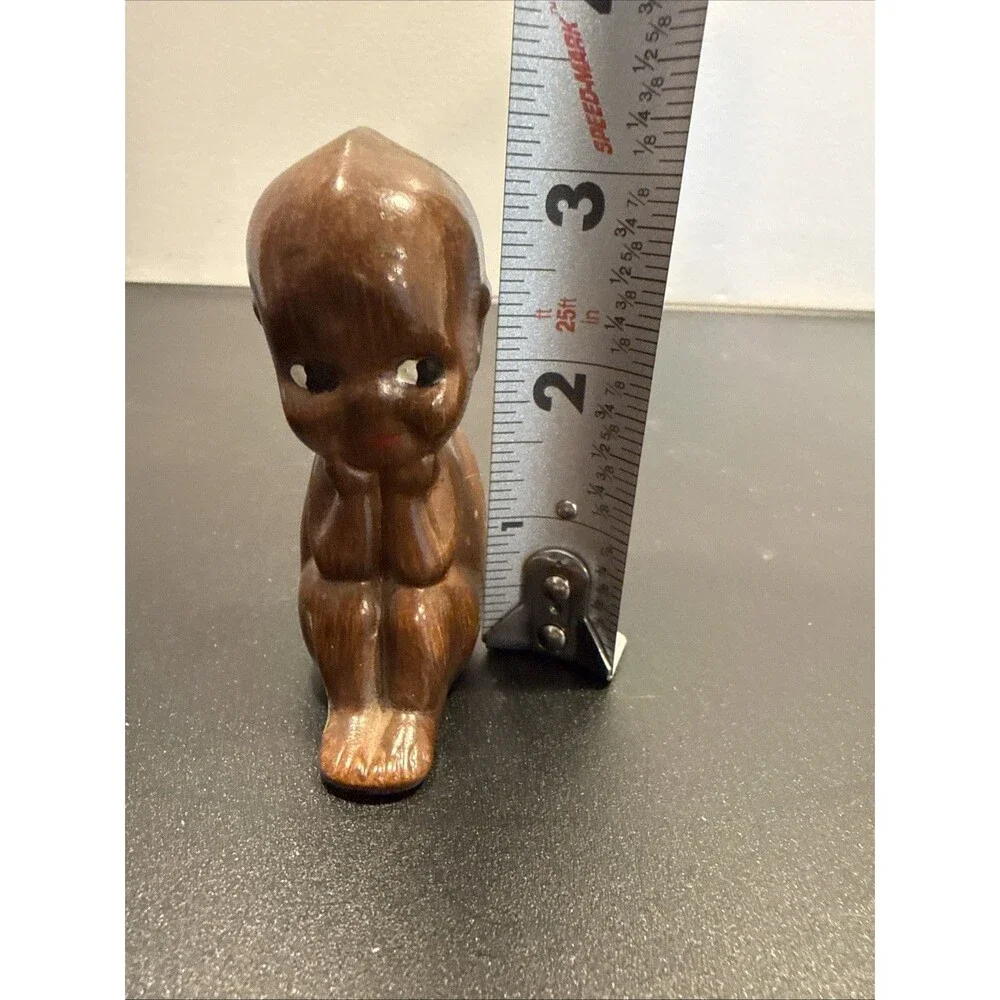 Kewpie The Thinker Souvenir Of Germany Brown CRACK